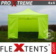 Reklamtält FleXtents Xtreme 4x4m Neongul/Grön, inkl. 4 sidor